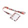 Badge horizontal, external 100 x 80mm, internal 52 x 82mm, tape 42 cm, cats