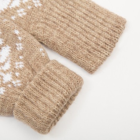 Female mittens, brown color, size 18-2