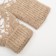 Female mittens, brown color, size 18