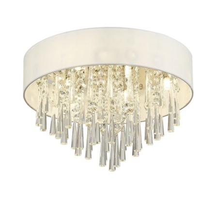 Ceiling lamp G9, 6x5W, 33x45 cm, chrome color, white, transparent-8
