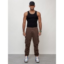 Cargo jeans men, size 54, brown color