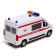 Metal machine "Citroen Jumper. Ambulance ", 14 cm, light and sound effects, doors, inertia, white color open