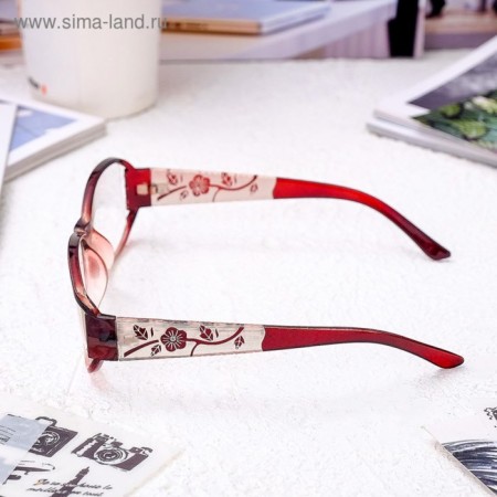Finished glasses east 6621, burgundy color, +3-3