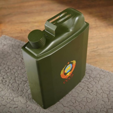 Flaw for alcohol and water "USSR", stainless steel, gift, army, 1.59 liters-1