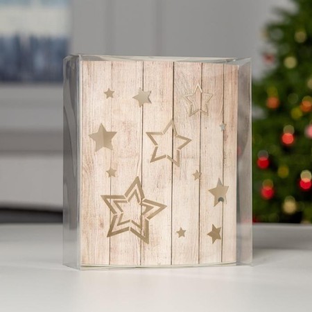 LED figure "Stars" 13 × 16 × 5 cm, cardboard, battery AAX2 (not in the kit), glow warm white-4