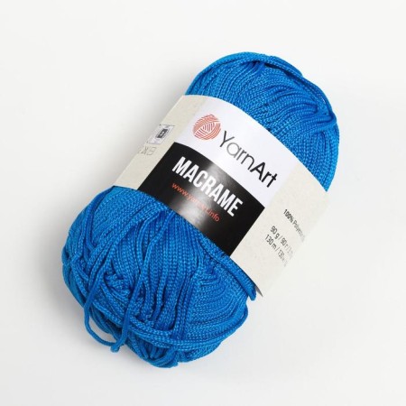 Yarn "Macrame Macrama" 100% polyester 130m/90g (139 T. Biryuza)-1