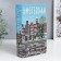 Safe Brush Tree leatherette "Walking along Amsterdam" 21x13x5 cm