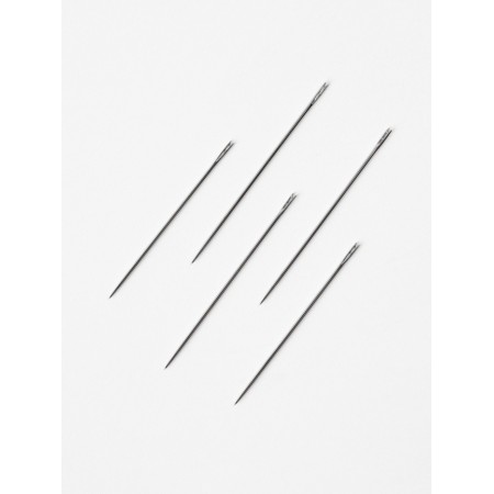 Иглы швейные, самовдеваемые, d=0.7/0.7/0.8 мм, 3.7-4.2 см, 5 шт.