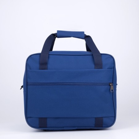 Road bag on lightning, 2 external pockets, a long belt, blue color-1