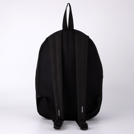 School backpack, lightning department, external pocket, black color-4