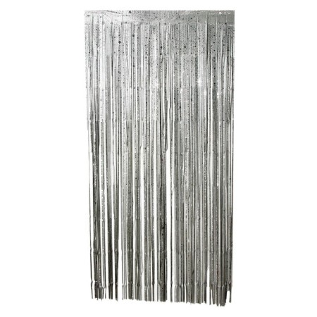 Festive curtain "Rain" with stars, p. 200 x 100 cm, silver