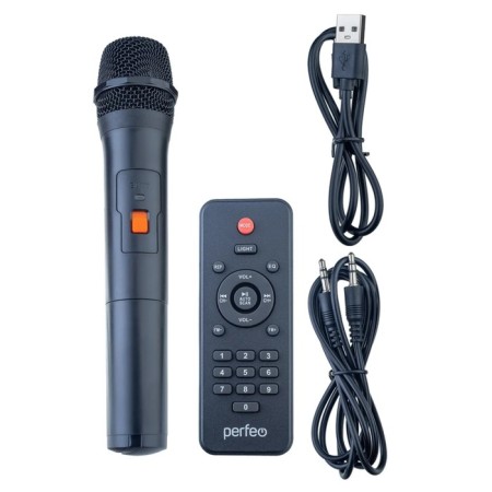 Portable karaoke system Perfeo Bear, 36 W, AUX, USB, SD, BT, 2500 mAh, black-4