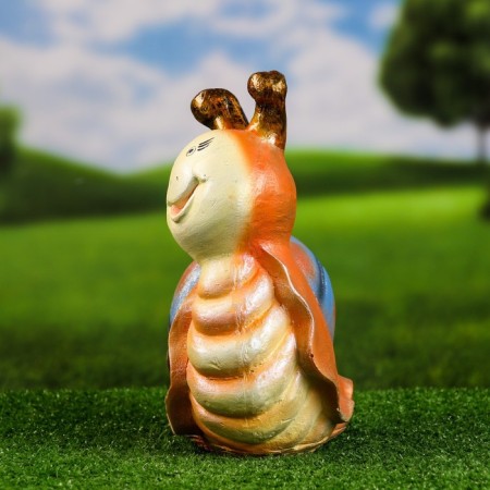 Garden figure "Snail" Orange, 27x15x27cm-1