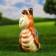 Garden figure "Snail" Orange, 27x15x27cm