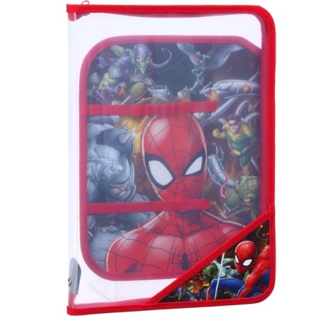Plastic A4 folder, with zipper, spider-man-4