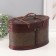 Casket Wood is aged "Damascus and flowers" oval 18x30x19 cm