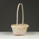 Wicker basket, d23 x 17 x 10/36 cm, yellow, bamboo