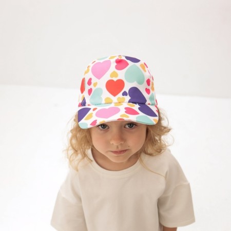 Ketka children's minku "Heart" color white, rr 52-1