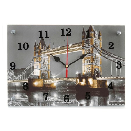 Carty clock is wall-mounted, interior "Tauer bridge", silent, 25 x 35 cm
