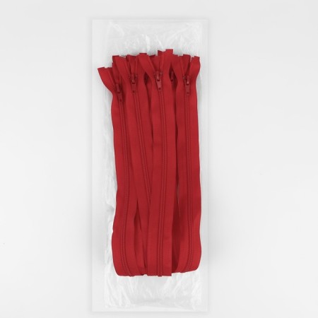 Lightning "Spiral", No. 5, detachable, automatic lock, 60 cm, red color-2