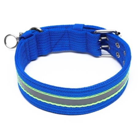 Four -layer reflective collar with a swivel 65 x 4 cm, blue-1