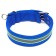 Four -layer reflective collar with a swivel 65 x 4 cm, blue