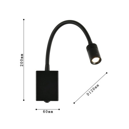 Wall lamp Murum 60 mm, 120 mm, LED 3W-2