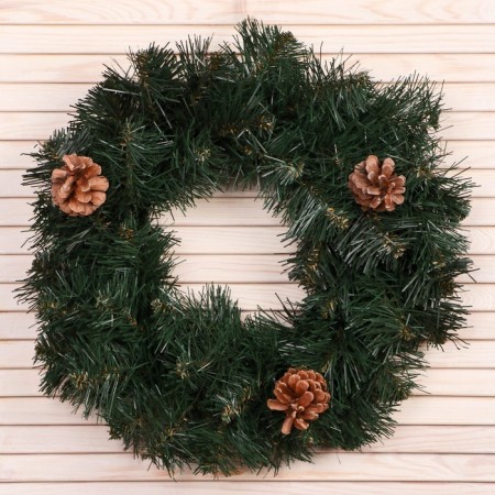 New Year's Wreath "Crimean" with cones 45cm-1
