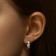 Hooping earrings Xuping Bright star, white color in gold, D = 1.5 cm