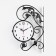 Watching double -sided watches, on a suspension, smooth move, 53 x 35 cm, dial 21.5 cm