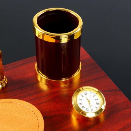 Table set 4V1 with a business card holder, red tree-8