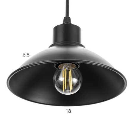 Lamp "Arten" 1xe27 40W Black 18x18x6-106 cm-4