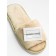 Women's slippers open nose, size 36-38, beige color