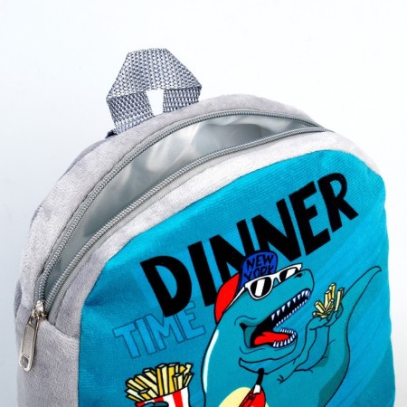 Baby plush backpack for the boy "Dinosaur", 23.5x6x23.5 cm-4