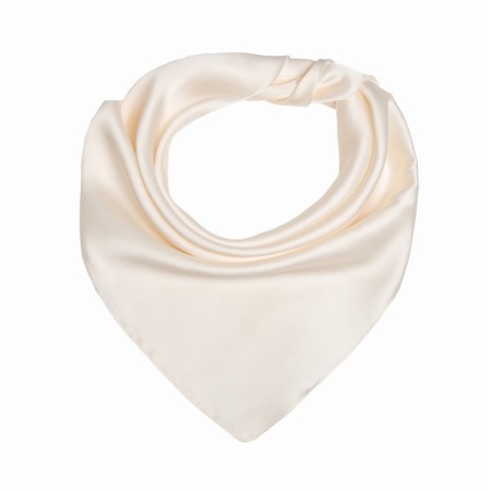 The scarf is plain, the color is milk, size 70x70