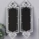 Climber Plastic, glass for 1 candle "Mirror light" set 2 pcs D-4 cm white 8x11.5x37 cm 90688
