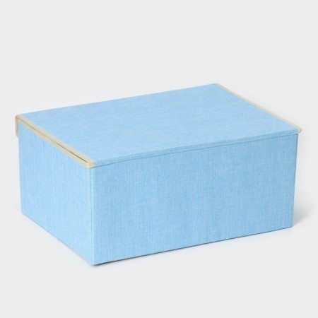 Stellid box for storage with lid LadoM "Francesca", 43 × 30.5 × 18.5 cm, blue color-2