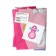 Foil ball 38 "" Nipple-dummy for a girl ", pink color