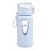 Water bottle, 400 ml, 19.5 x 7 x 5.2 cm, glass, blue
