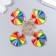 Decor for creativity Metal, enamel "Rainbow slices" 2x1.7 cm