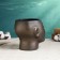 Figure pot "Girl's head" Black-gold, 16x14x16cm