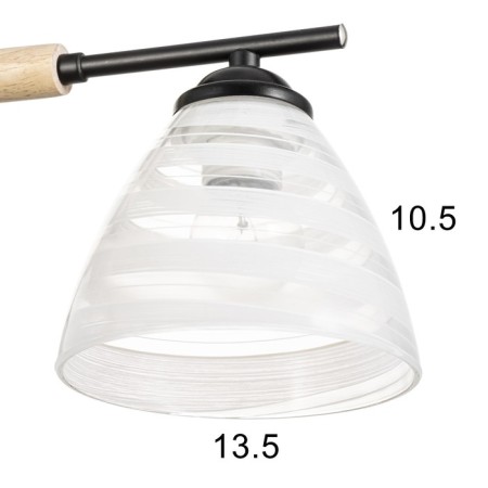 Chandelier 1087/3BK 40W E27 Black-light wood 52x52x28 cm Bayerlux-5