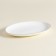 A plate for serving SL Home "Cascon", 25.4 × 18.5 × 2.5 cm, oval, bone porcelain, white