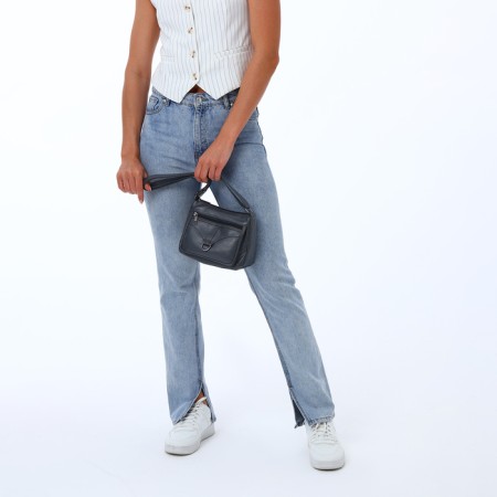Women's bag with lightning, gray color-6
