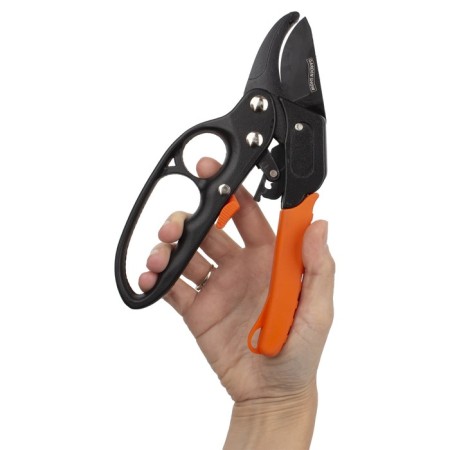 Contact secaterator, 11 "(28 cm), with a ratchet mechanism, plastic handles, a teleflone ​​blade-7