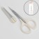 Scissors are manicure, with a cap-drop, straight, 9.6 cm, silver/gray color