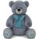 Soft toy "Bear Pierre with a bow", gray color, 130 cm