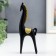 Polystone souvenir "Black horse with a golden mane" 15x2.5x5 cm
