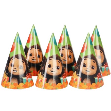 A set of paper utensils "Happy Birthday", for 6 people, Cheburashka-6