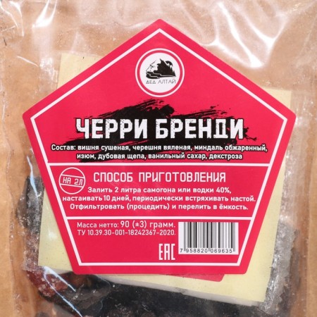 A set of herbs and spices for the preparation of tincture "Cherry Brandy" 90 gr. 2 l.-1